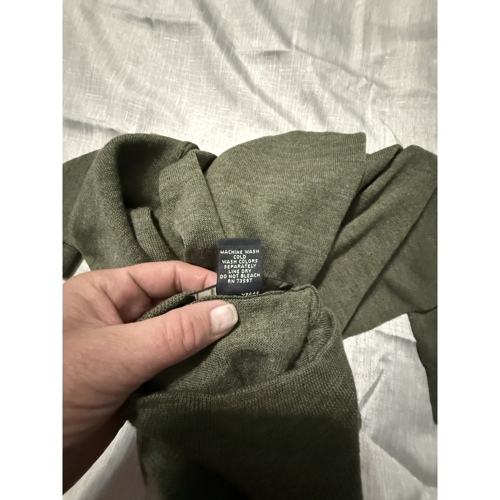 NWOT Mens MURANO Italia Small Lt Green Mock Turtleneck Wool Sweater Italian Yarn - Picture 7 of 7